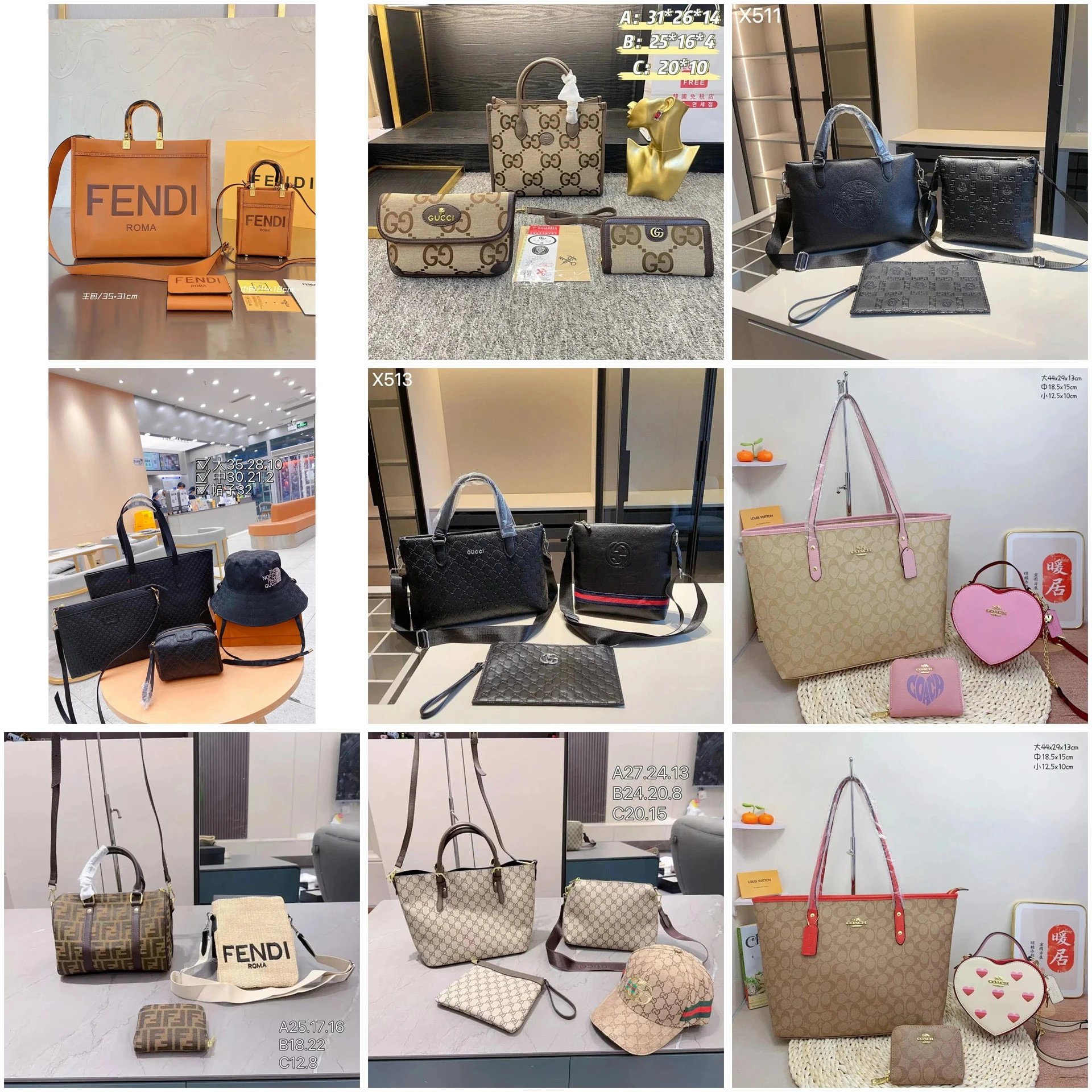 Handbags & Accessories Set