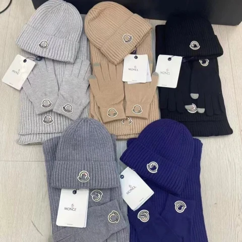 Moncler Hat, Scarf and Gloves Set