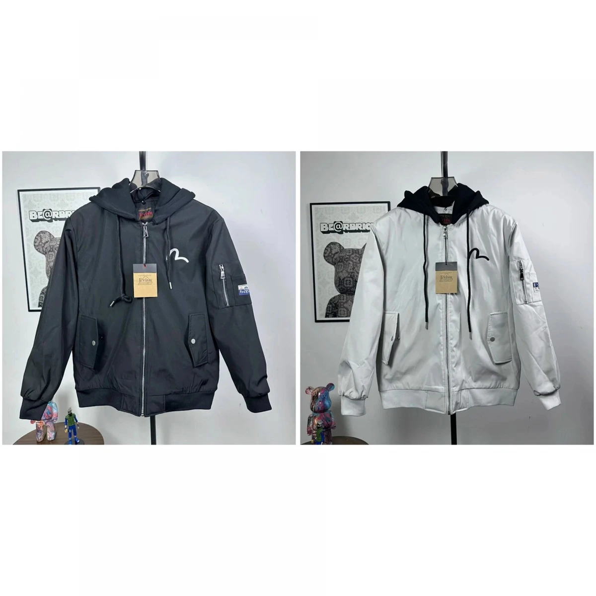 Evisu Hooded Bomber Jacket
