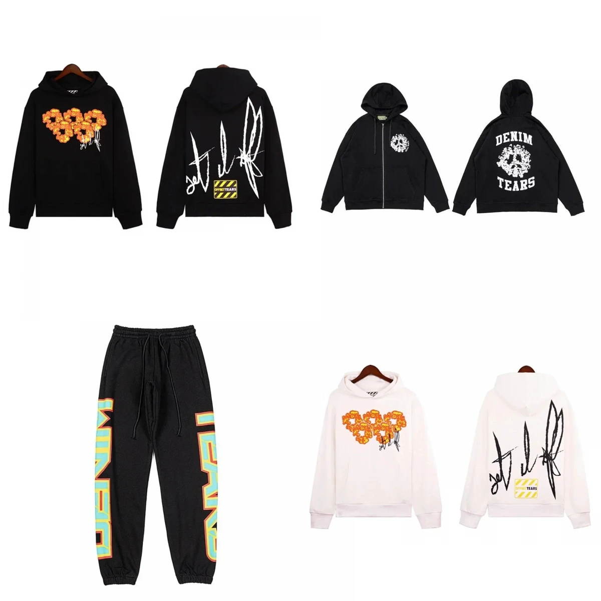 Off-White Hoodie | Zip-Up Hoodie | Sweatpants
