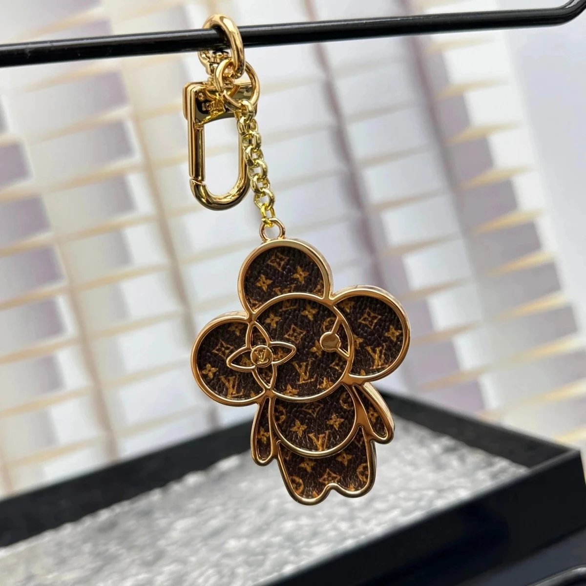 Louis Vuitton Monogram Flower Charm Keychain Charm