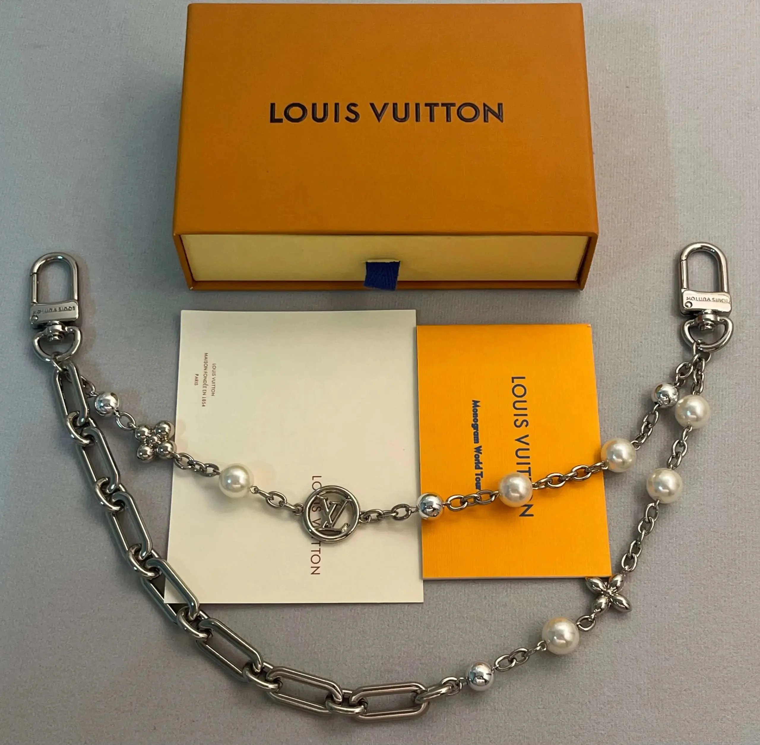 Louis Vuitton Monogram World Tour Chain Strap