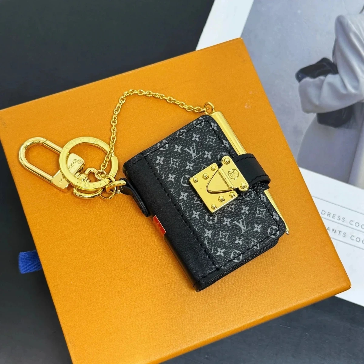 Louis Vuitton Petit Malle Keychain Notebook with Pen