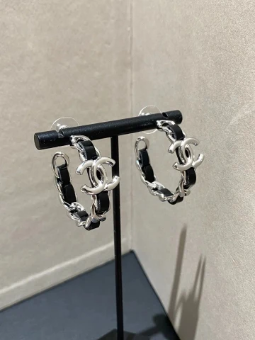Chanel Classic Chain Hoop Earrings