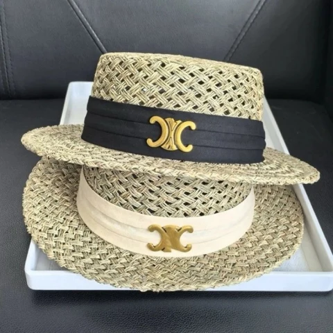 Celine Triomphe Summer Straw Hat