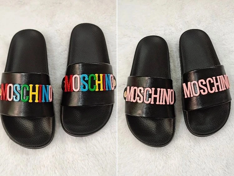 Moschino Logo Slide Sandals