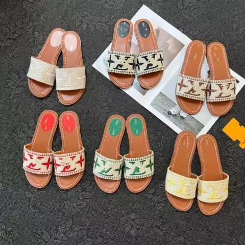 Louis Vuitton LV Monogram Flat Slide Sandals