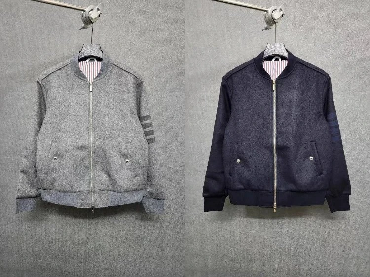 Thom Browne Four-Bar Stripe Bomber Jacket