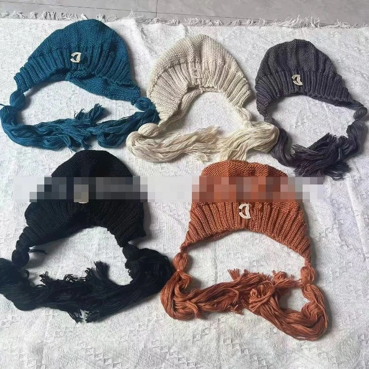 Chanel Knit Earflap Hat with Tassels