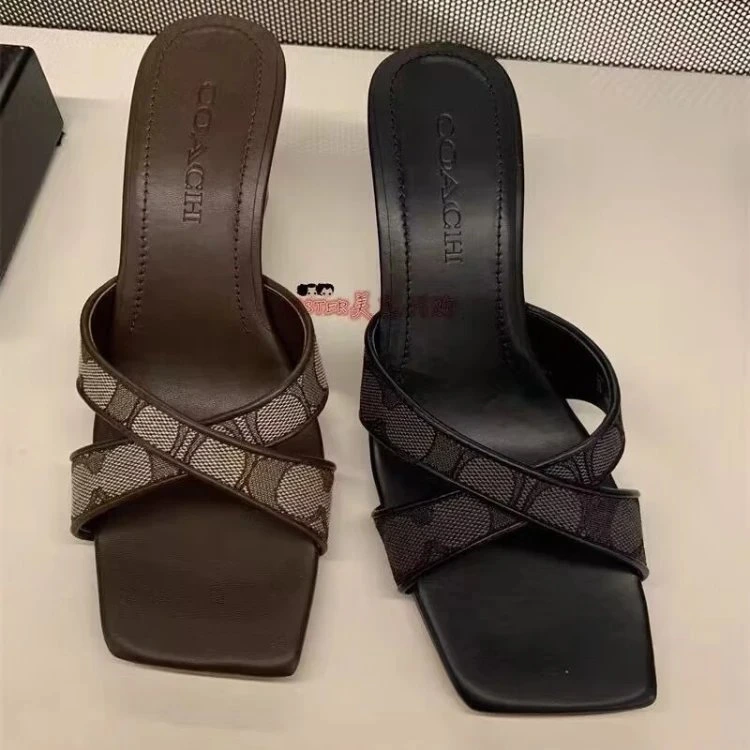 Coach Wedge Slide Sandals