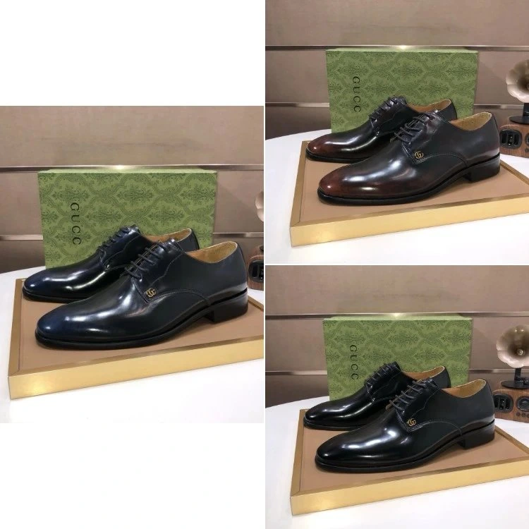 Gucci Bee-Embossed Derby Shoes