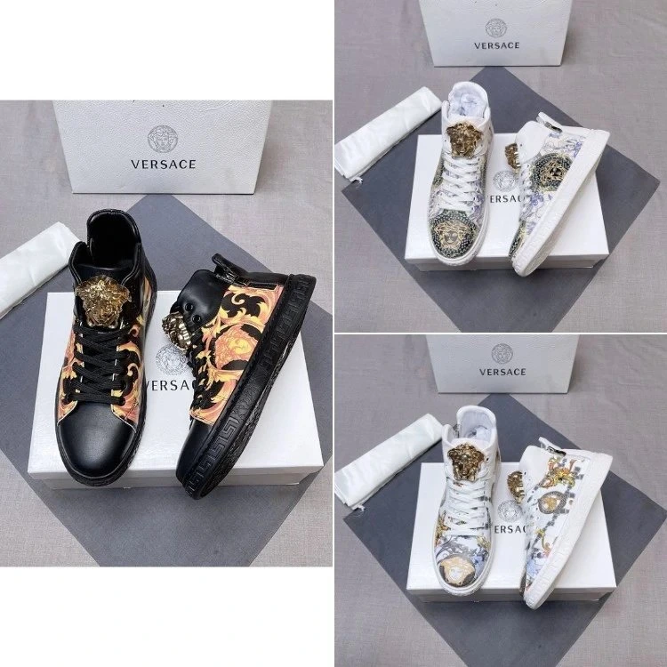 Versace Greca Baroque High-Top Sneakers