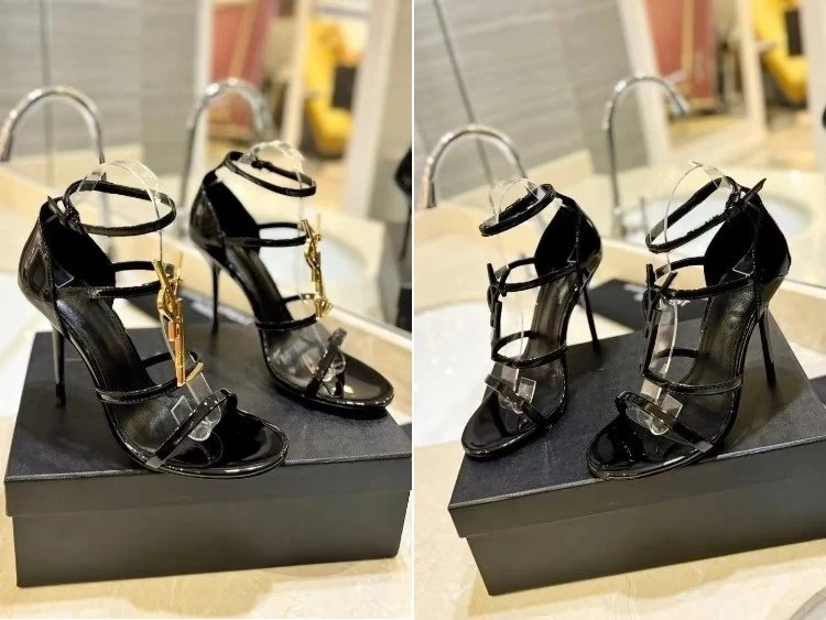 Saint Laurent Kiki High-Heel Sandals