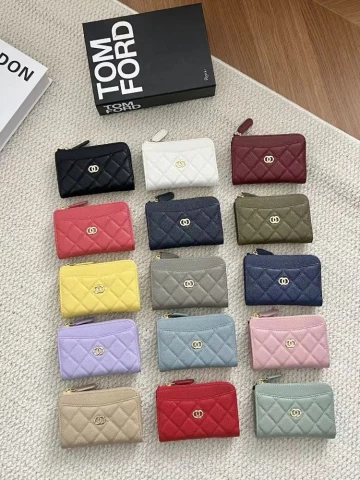 Chanel Mini Rectangular Wallet Zip-Around Card Holder Wallet