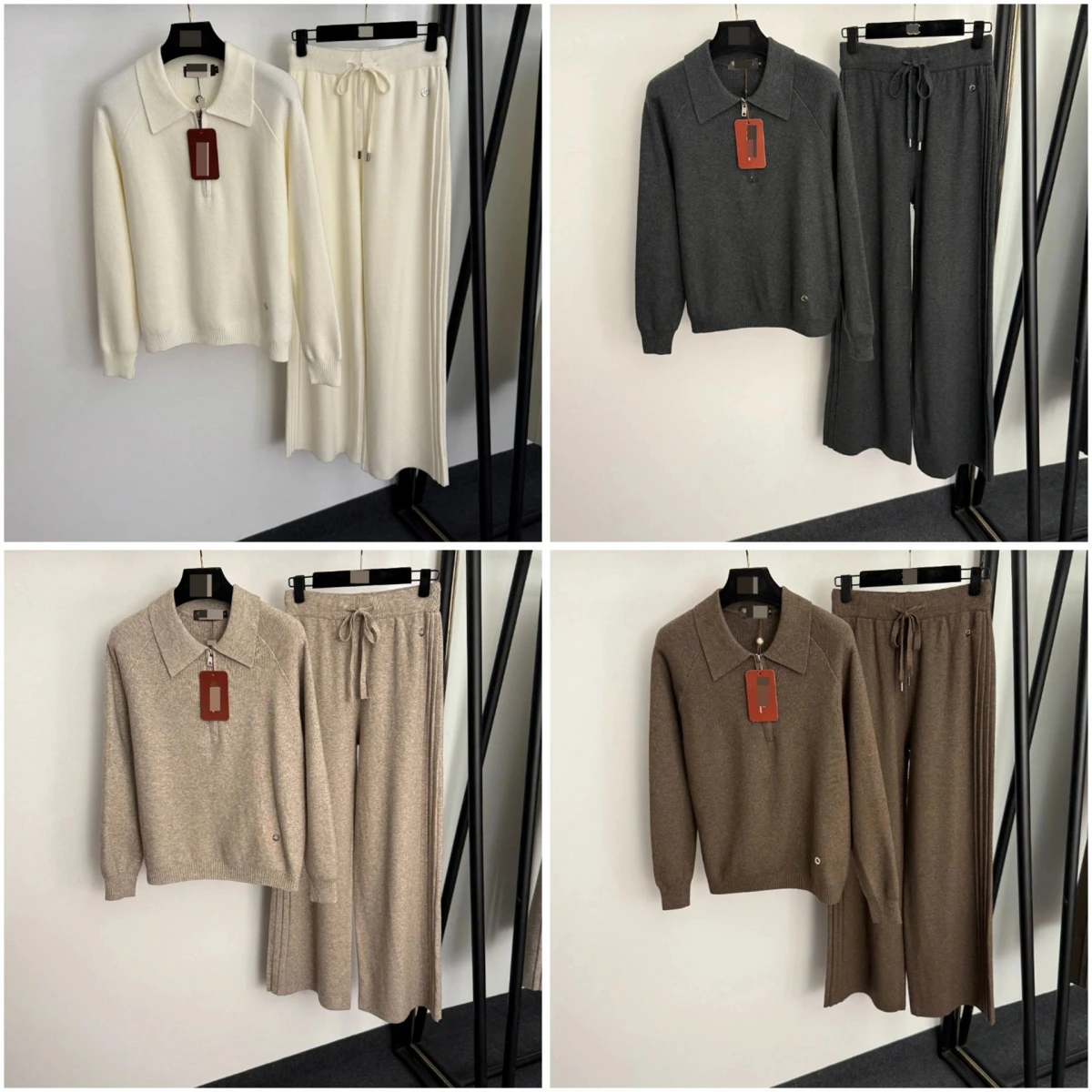 Knit Sweater and Wide-Leg Pants Set