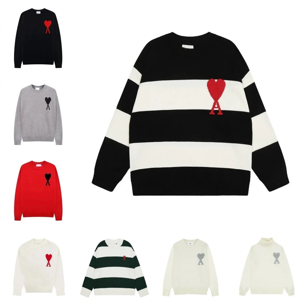 AMIRI Heart Logo Knit Sweater