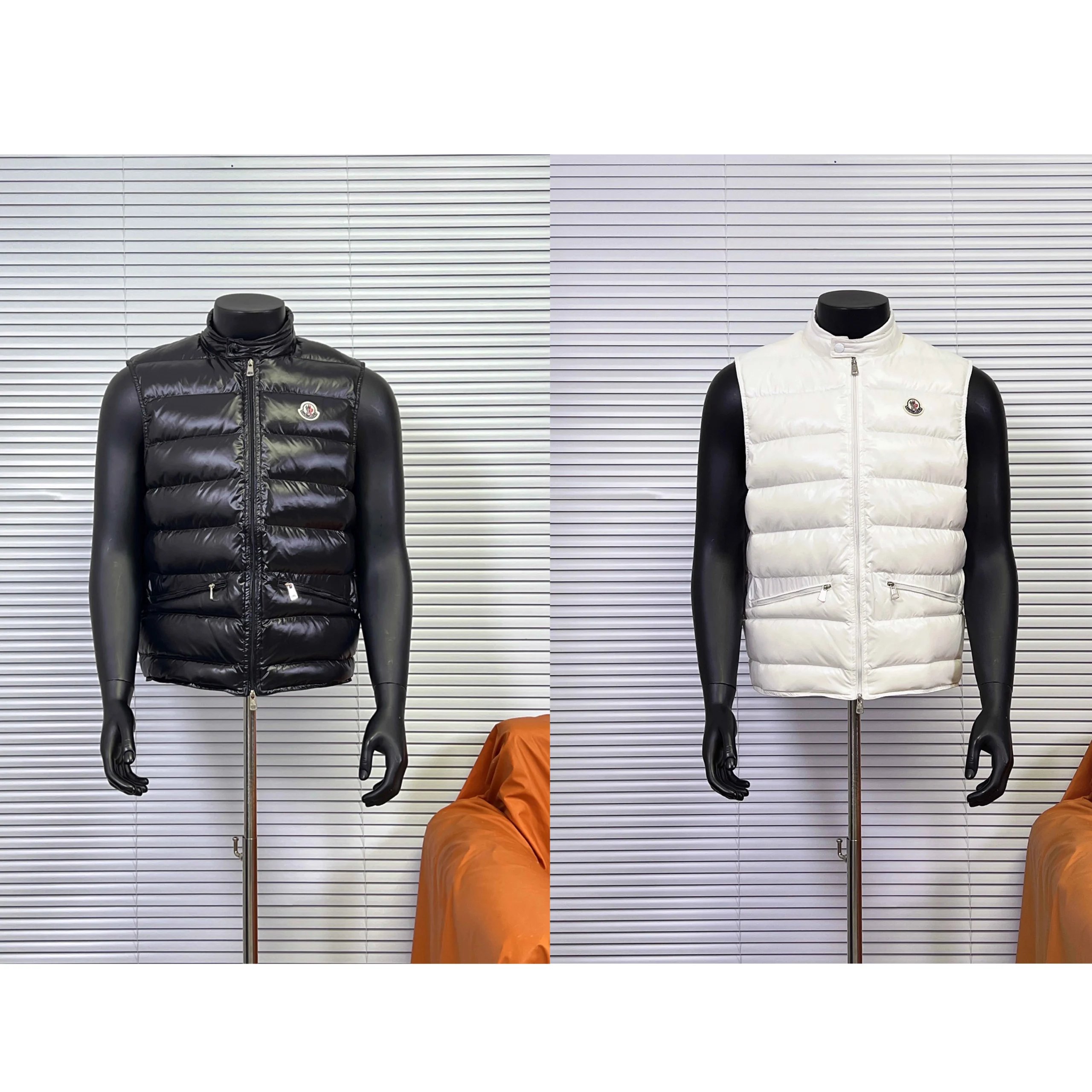 Moncler Gui Stand-Up Collar Zip-Up Down Vest