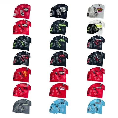 Hellstar Graphic T-Shirt and Shorts Set