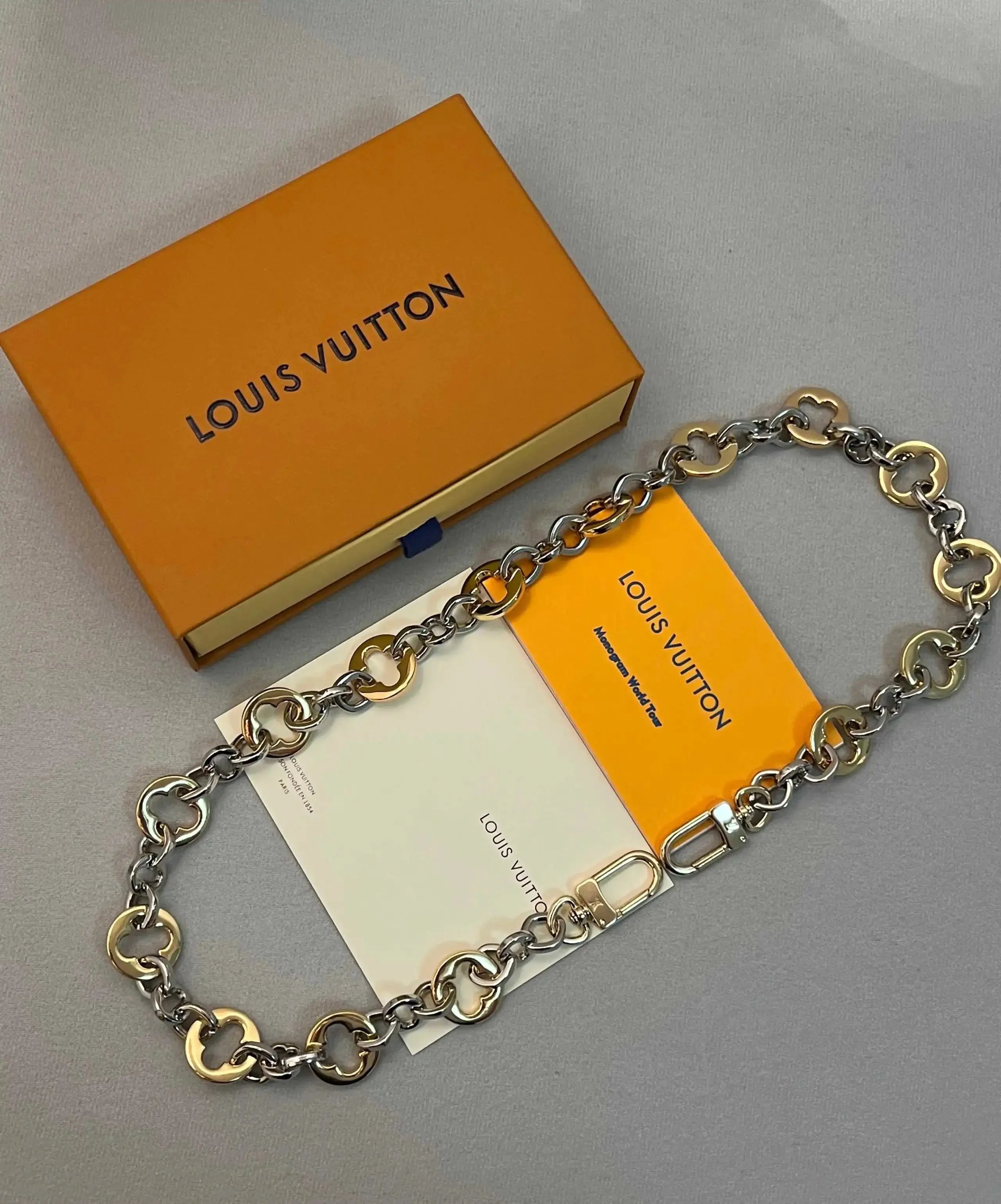 Louis Vuitton Monogram World Tour Chain Strap Bag Accessory