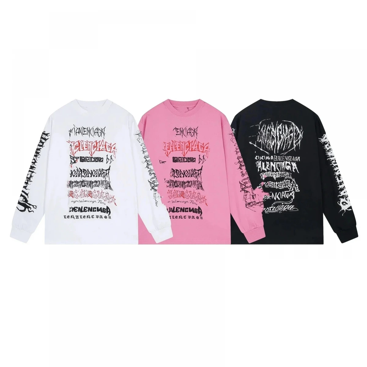 Balenciaga Graphic Long Sleeve T-Shirt