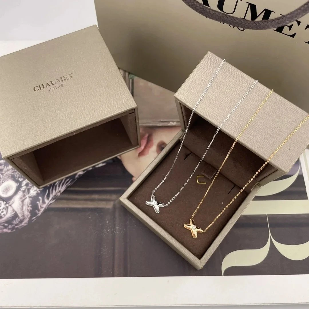 CHAUMET Liens pure Necklace - X-Shape Pendant with Diamond