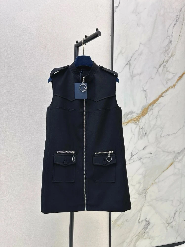 Sleeveless Zip-Front Dress