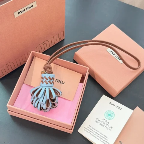 Miu Miu Leather Tassel Charm