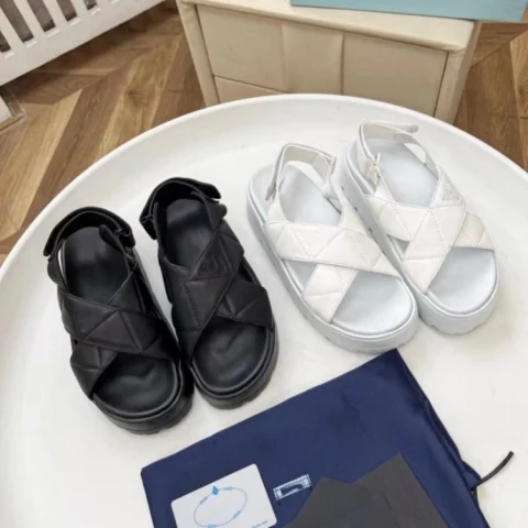 Prada Cleo Slide Sandals