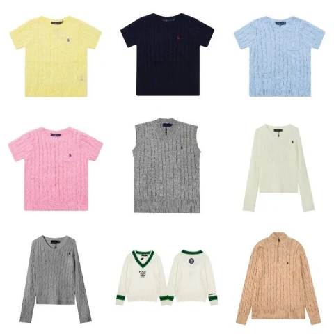 Ralph Lauren Cable Knit Short-Sleeve Sweater