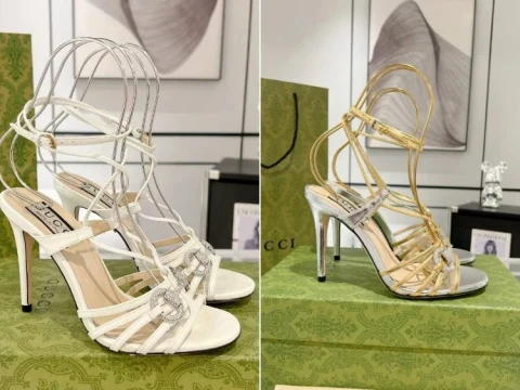 Gucci Dionysus Strappy High-Heel Sandals