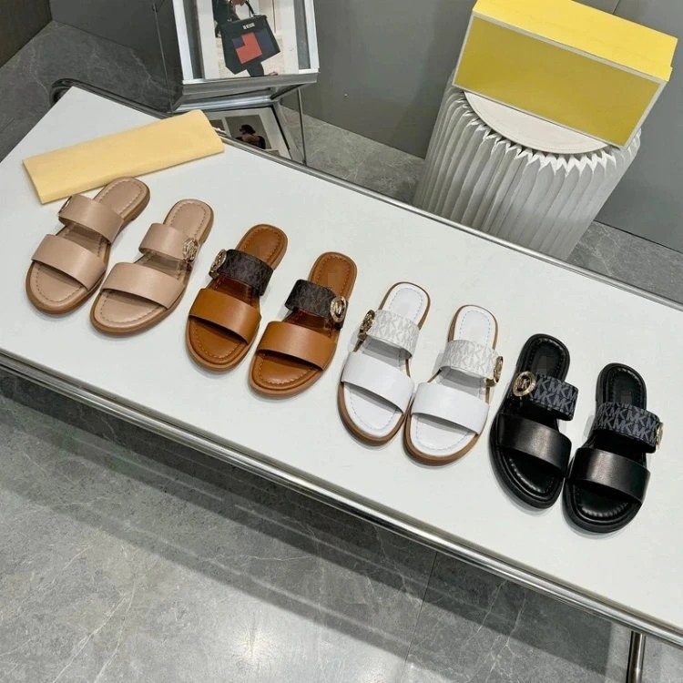 Michael Kors MK Logo Slide Sandals