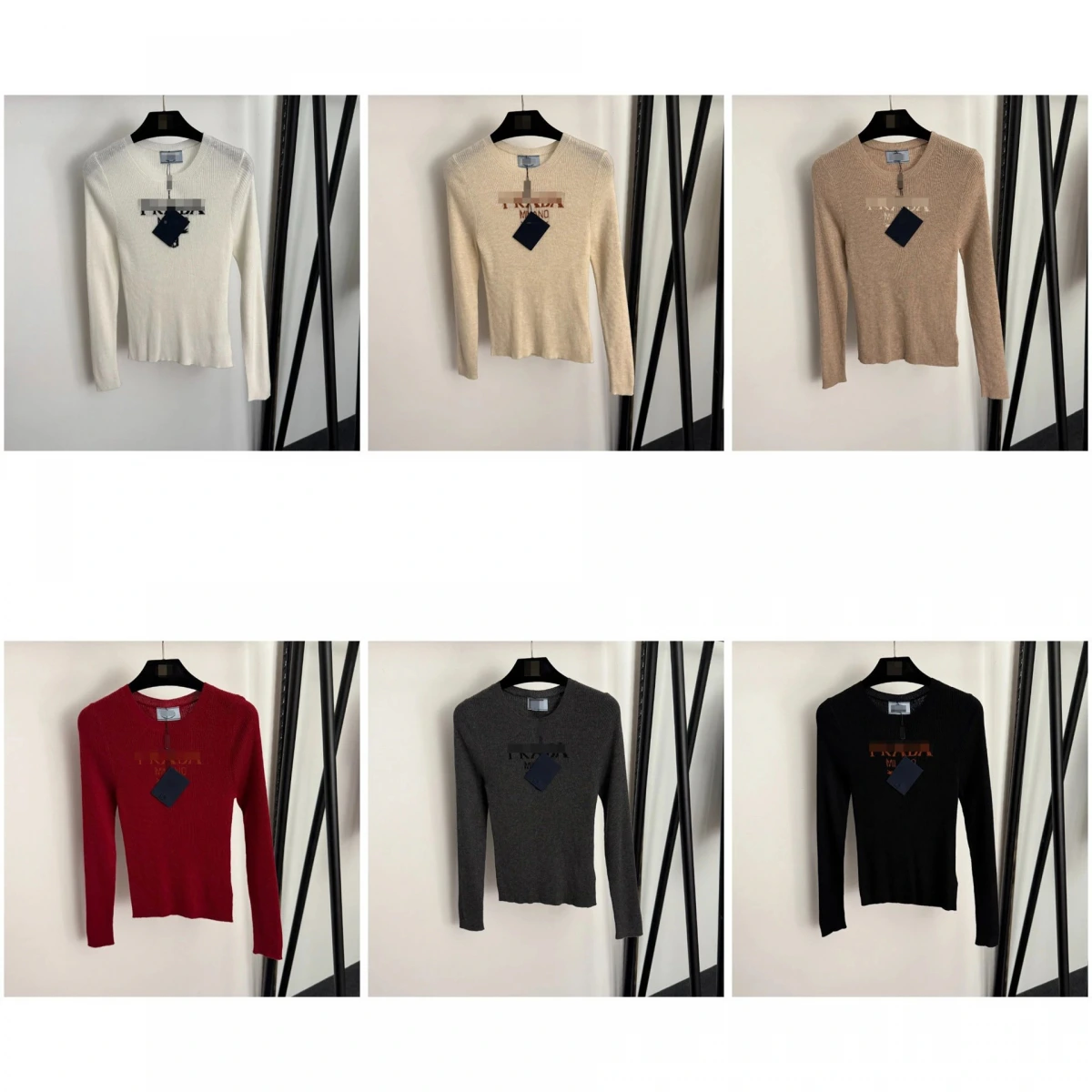 Prada Long Sleeve Knit Top