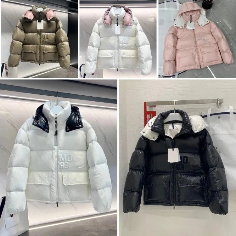 Moncler Maya Short Puffer Jacket with Detachable Hood