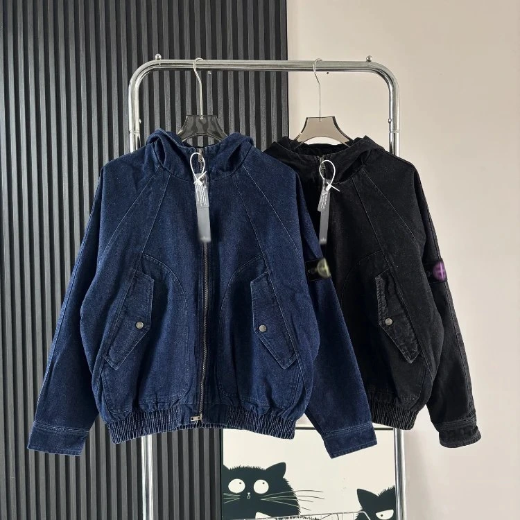 Stone Island Hooded Denim Jacket
