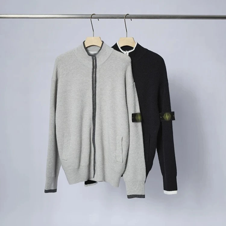 Stone Island Zip-Up Knit Sweater
