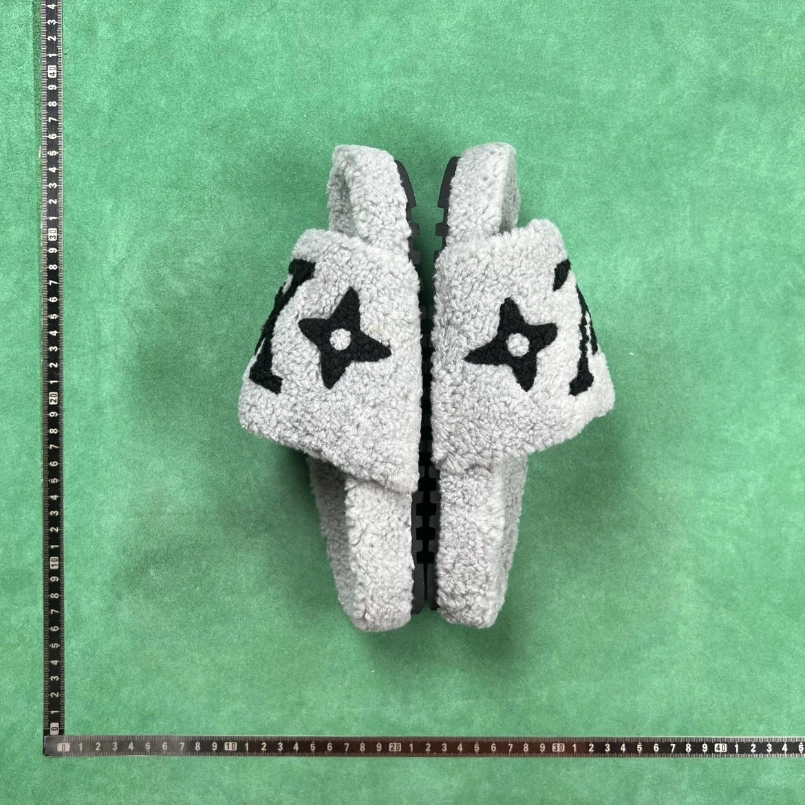Louis Vuitton LV Monogram shearling slide Slide Sandals