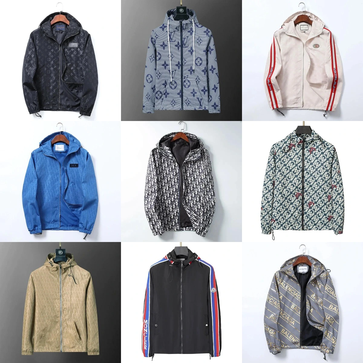 Fendi FF Logo Windbreaker Hooded Windbreaker Jacket