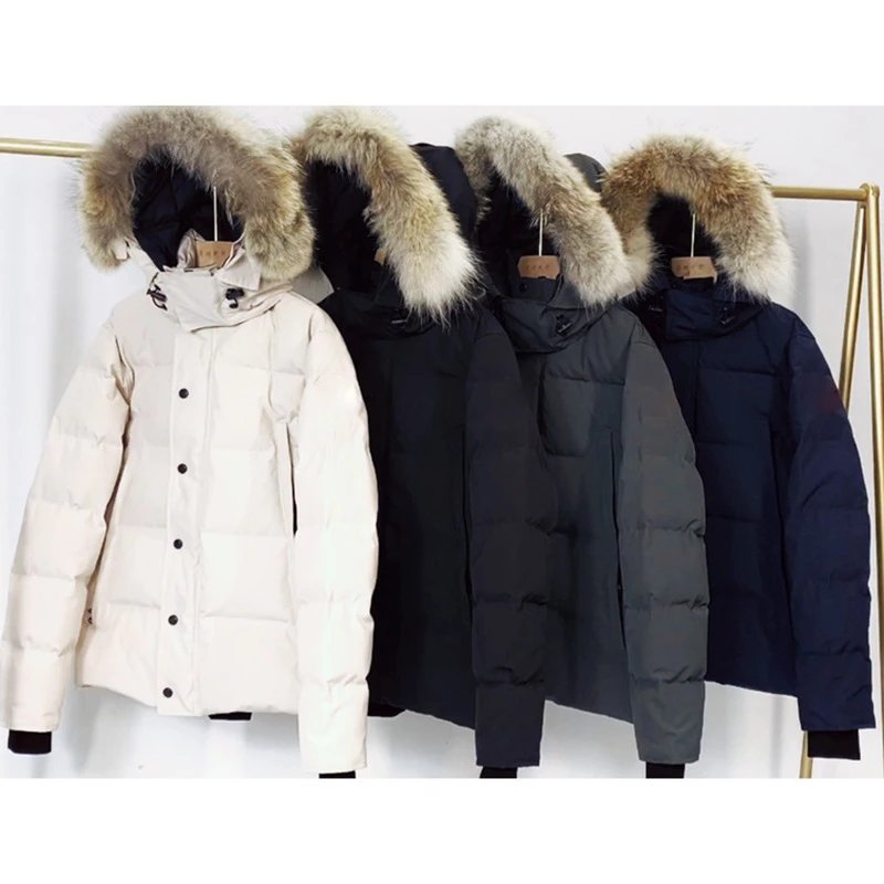 Down Jacket with Fur Collar