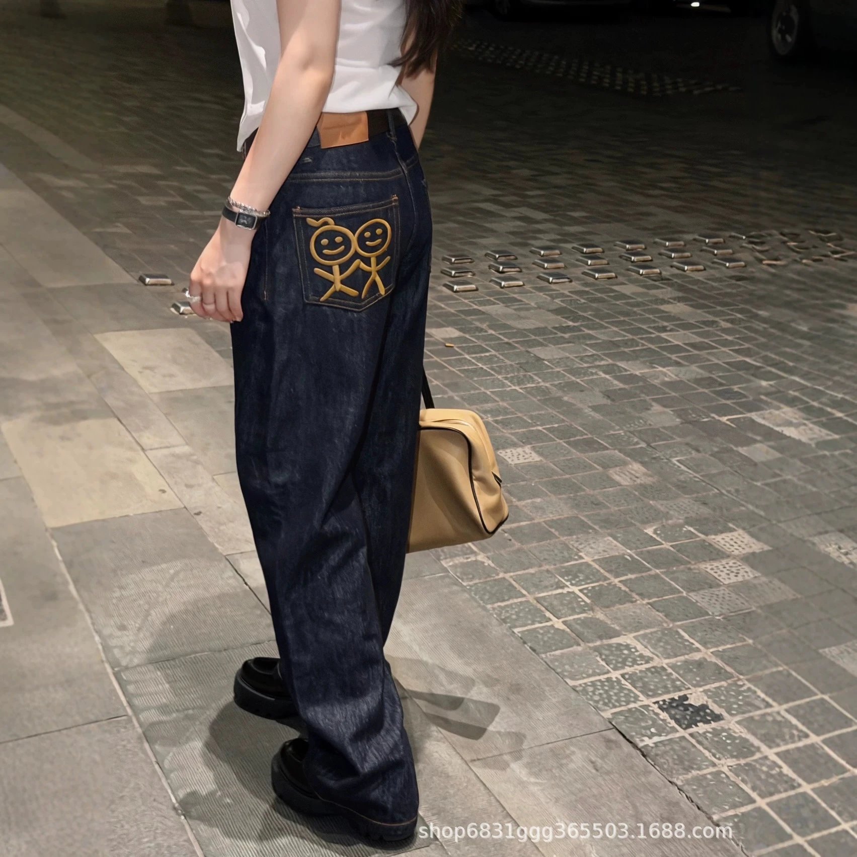 A FEW GOOD KIDS High-Waisted Wide-Leg Jeans